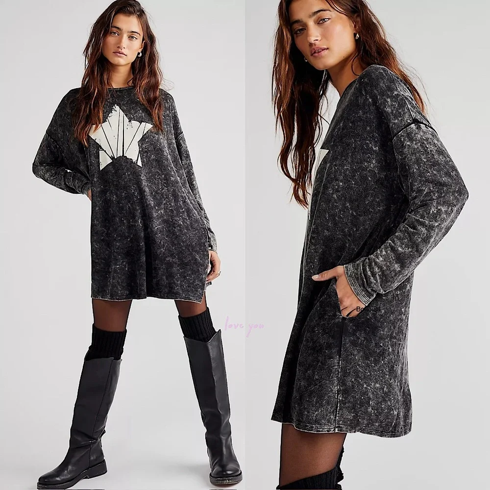 NWT Free People Star Pocket T Shirt Dress
